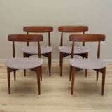 Set of four teak chairs, Danish design, 1960s, designer: H.W. Klein