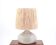 Gray ceramic lamp, raffia lampshade, 1960s