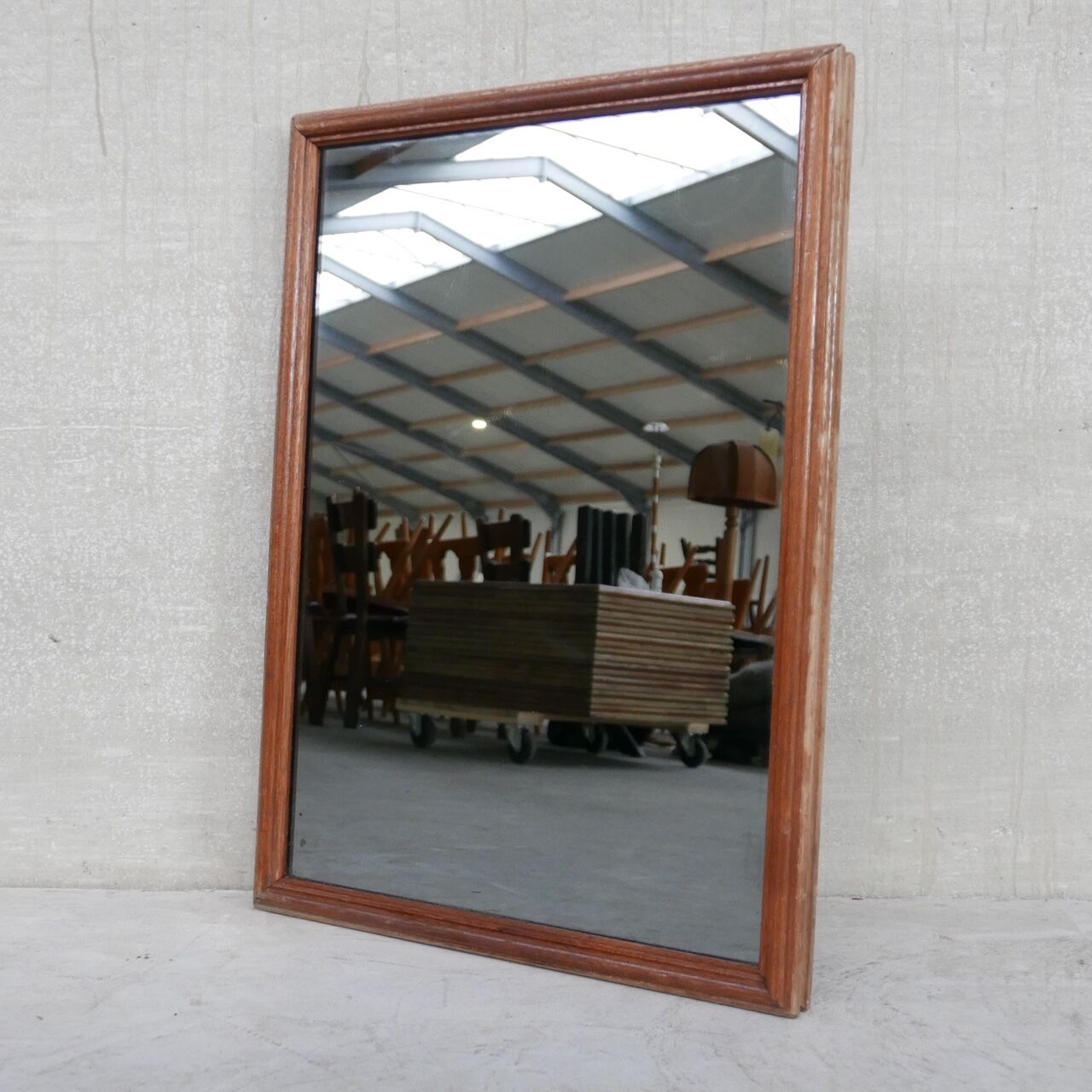 Mid-Century Oak Dutch Mirrors 67x92cm