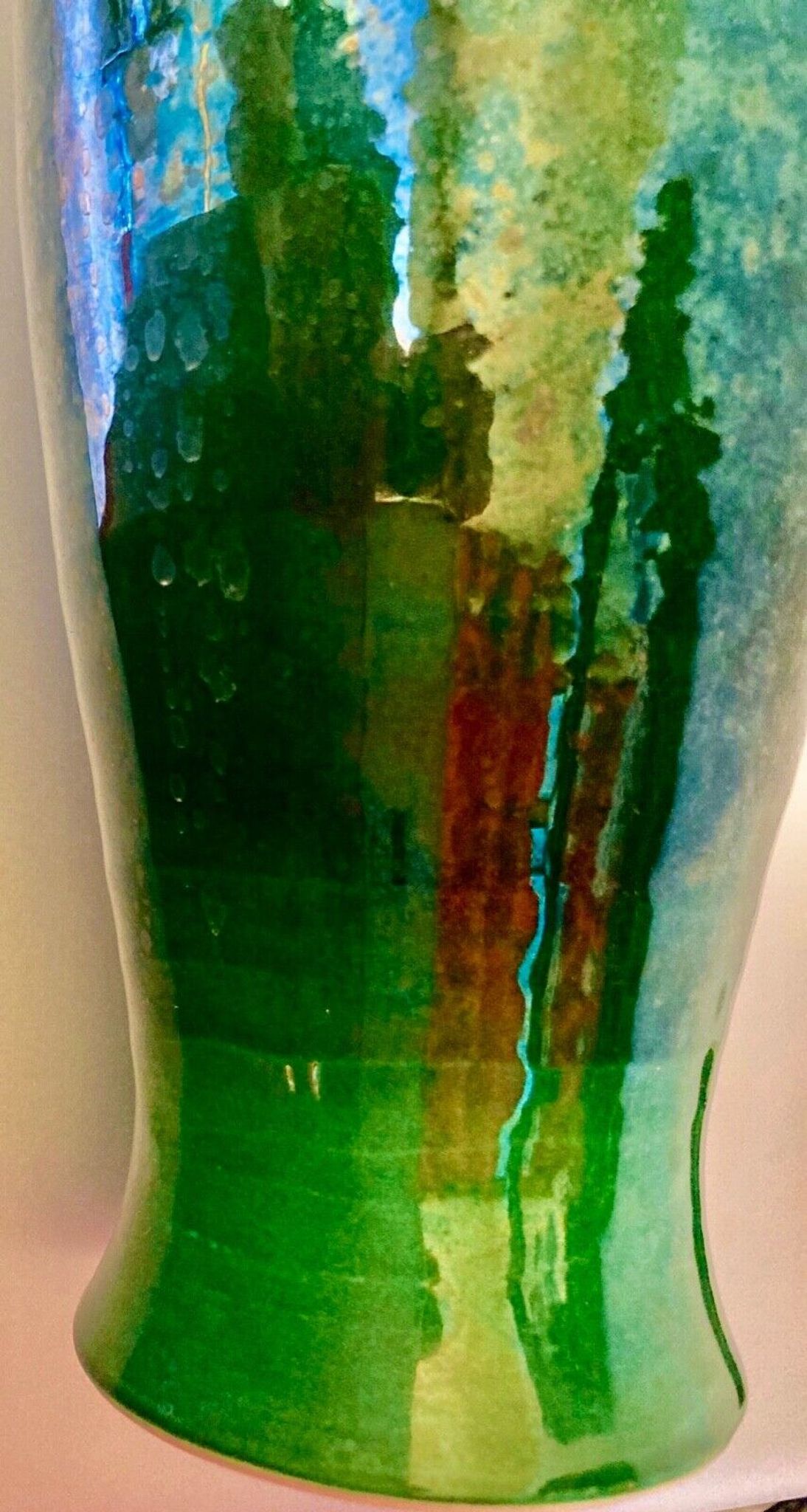 Vase en céramique émaillé , art deco