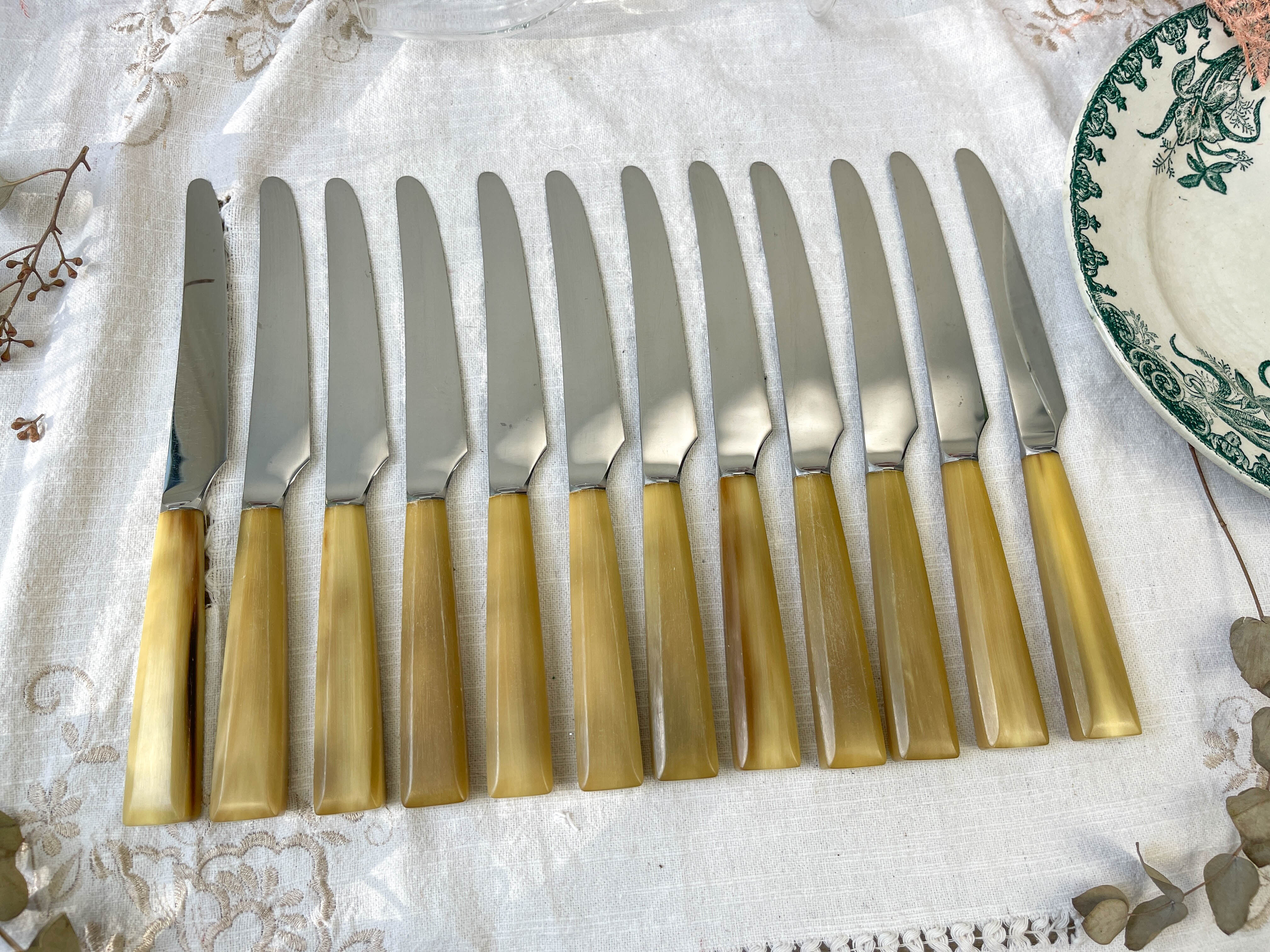 12 vintage nogent knives