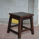 Ancien tabouret bois, tabouret d'appoint, porte-plante