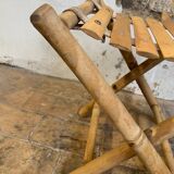 Pair of vintage bamboo fisherman's stools