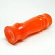 Mid-century modern vase, orange glass, Huta Laura, Poland, 1970s