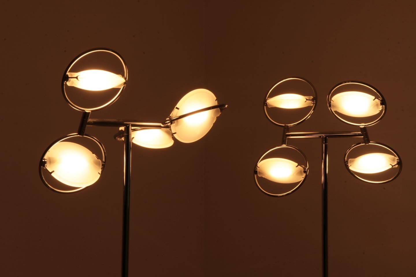 Pair of floor lamps model Nobi 4 by FontanaArte, 1990s