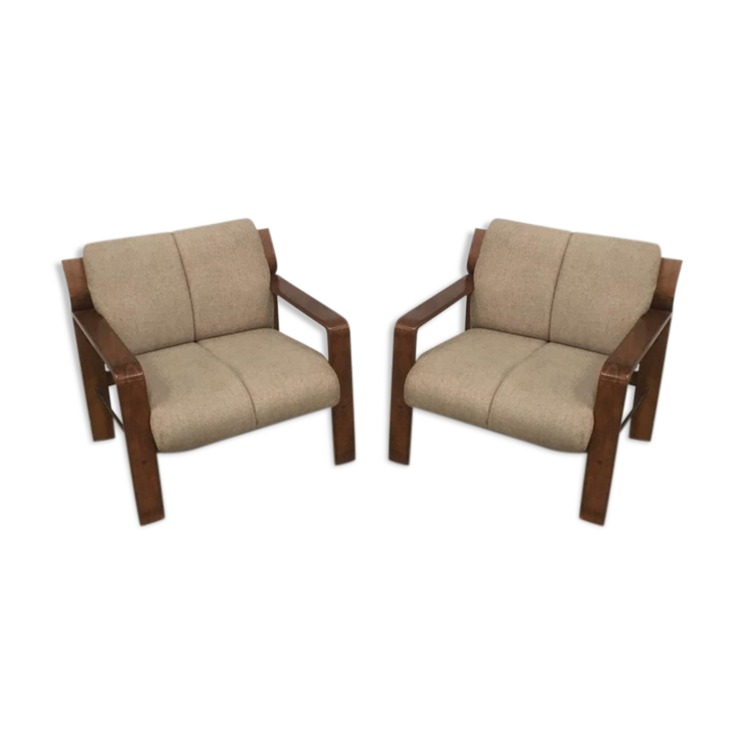 Pair of Czech vintage armchairs