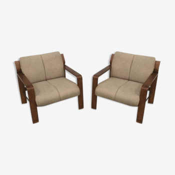 Pair of Czech vintage armchairs