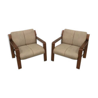 Pair of Czech vintage armchairs
