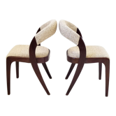 Paire de chaises gondole Baumann vintage 1970