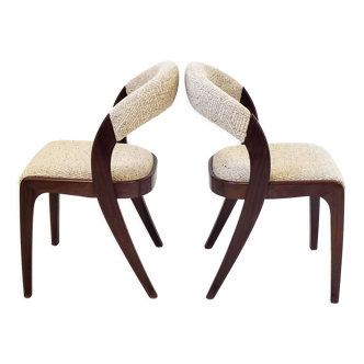 Pair of vintage Baumann gondola chairs 1970