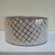Round glazed ceramic bamboo or hyacinth pot