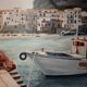 Oil on canvas the port of Cefalu Sicily