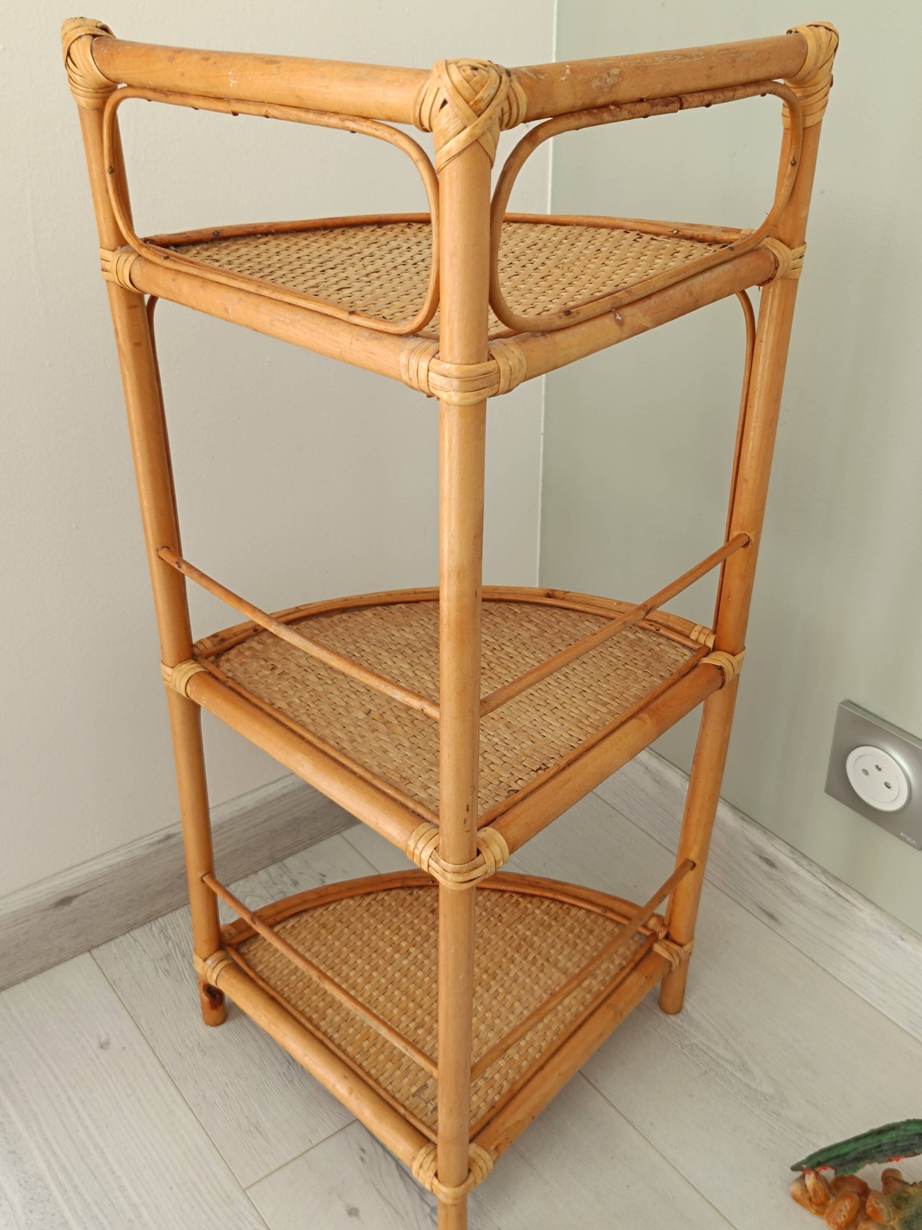 Rattan shelf