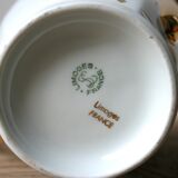 White and gold Limoges porcelain teapot