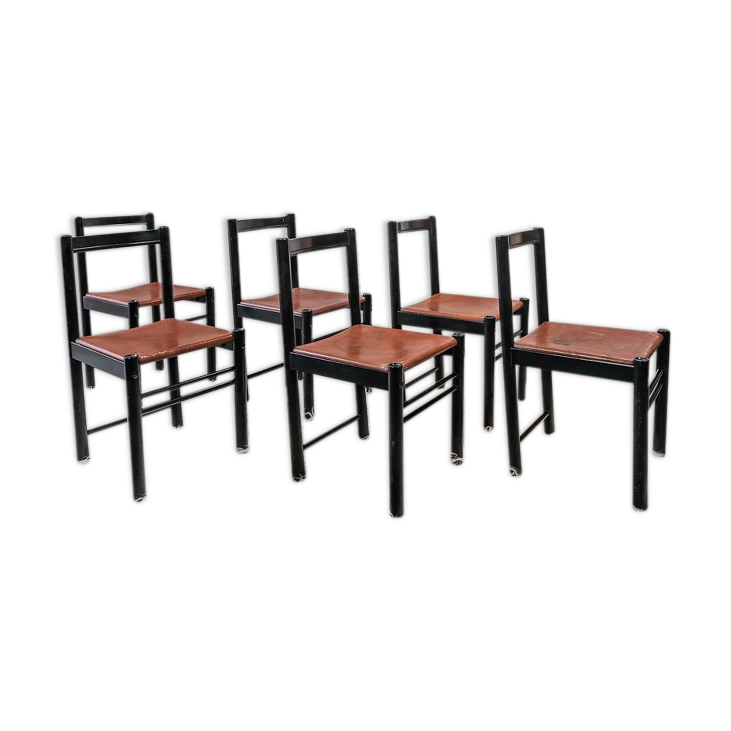 Set of 6 ibisco dining chairs (Italy)