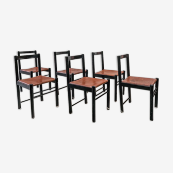 Lot de 6 chaises de salle à manger Ibisco (Italie)