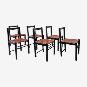 Set of 6 ibisco dining chairs (Italy)