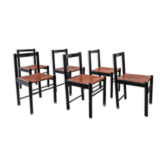 Set of 6 ibisco dining chairs (Italy)