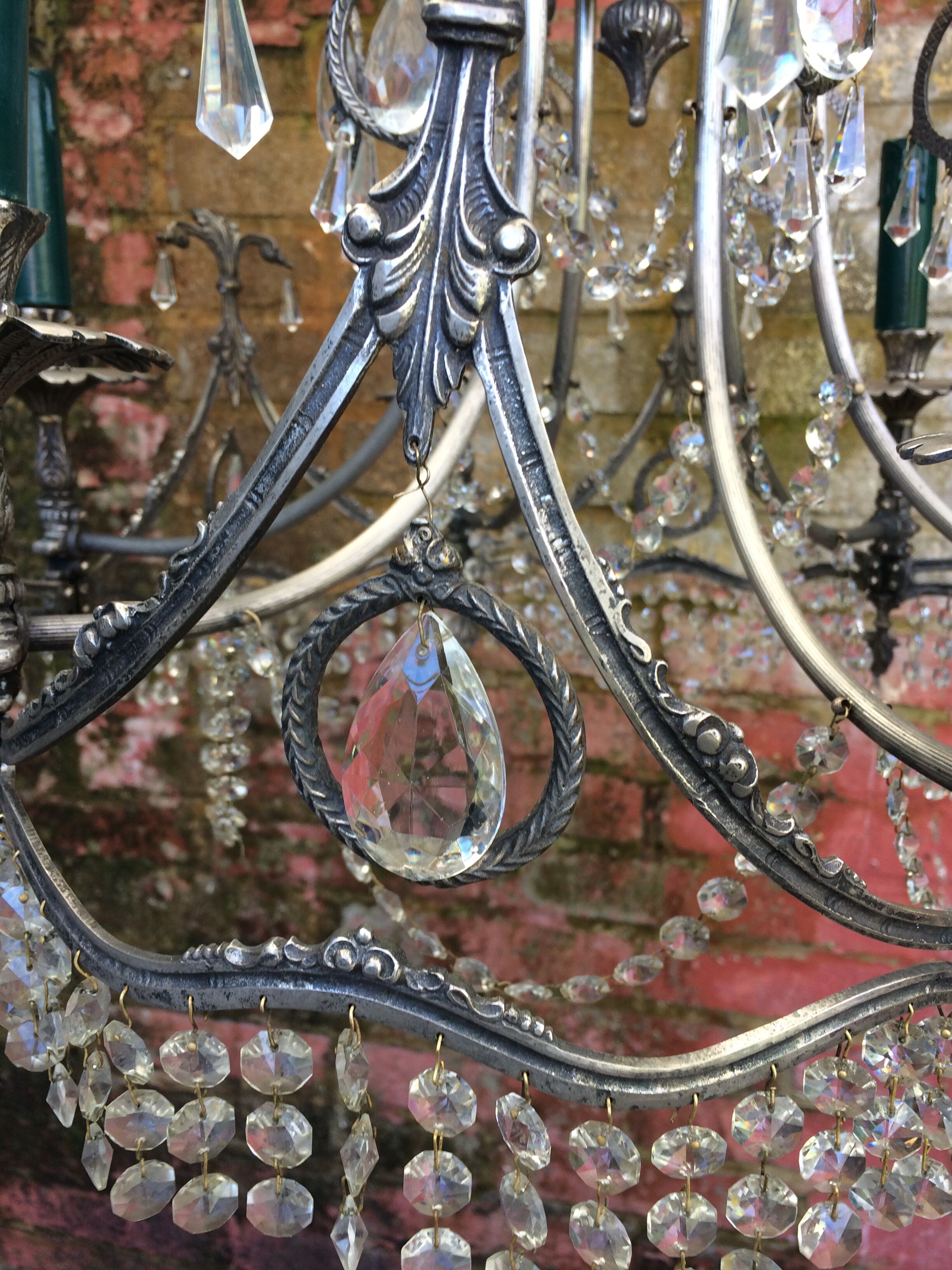 Nickel bronze chandelier