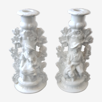 Pair of candlesticks "shepherd and shepherdess"