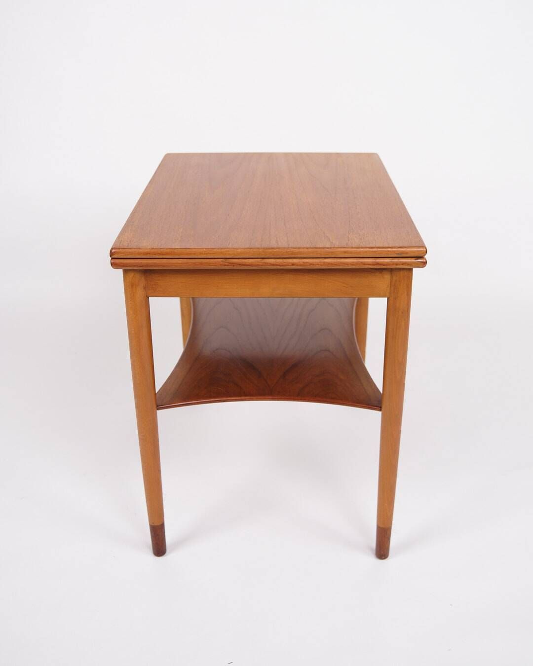 Folding table - Teak & Beech - Brass fittings - Børge Mogensen - Søborg Furniture Factory - 1950s