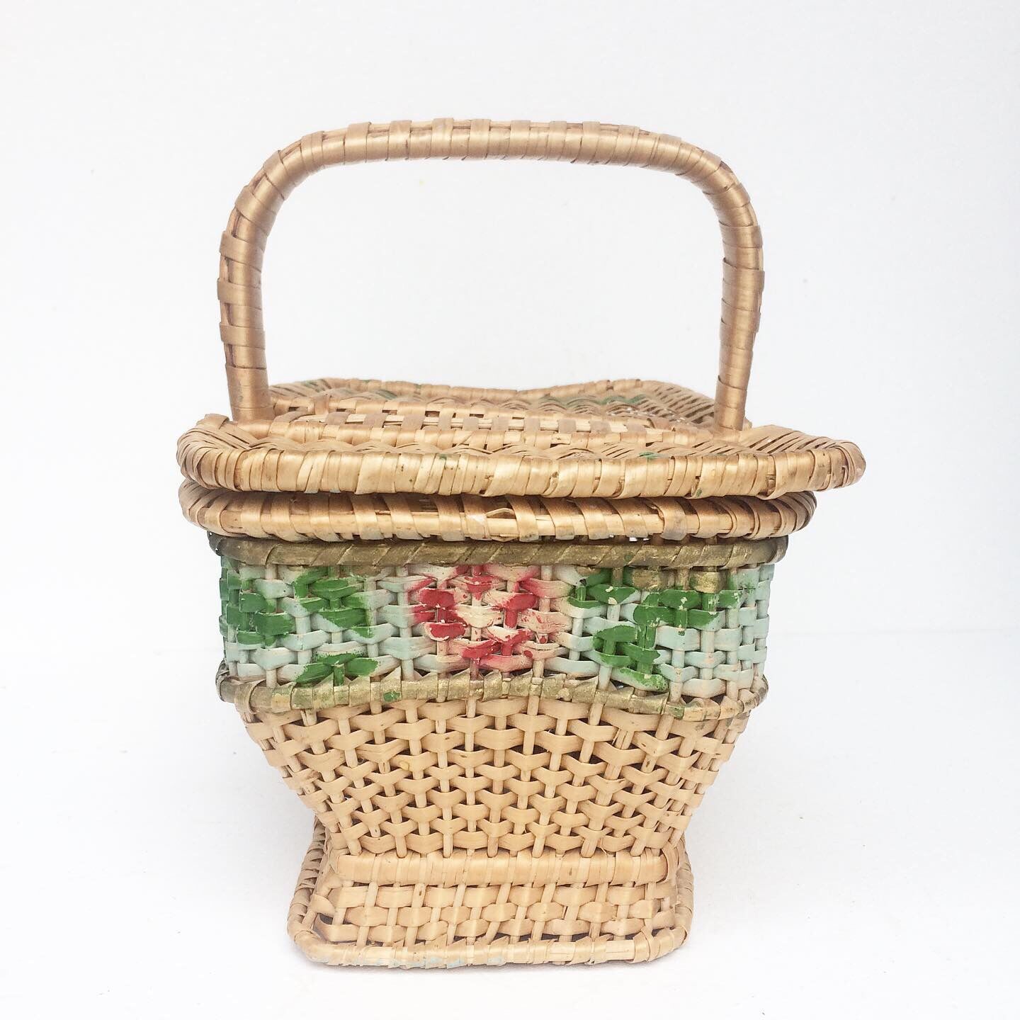 Old child wicker basket