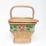 Old child wicker basket