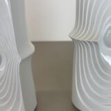 Set of 2 original porcelain op art vase made by Royal Bavaria Kpm Germany, 1970s