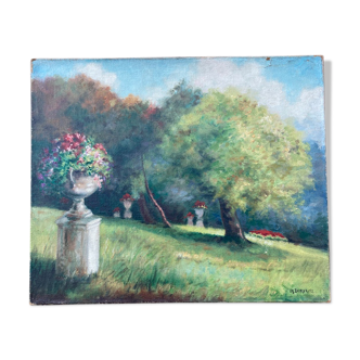 Tableau - Les jardins de Bagatelle - Paris