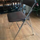 Chrome metal chairs and skaï from the 70s