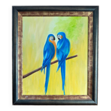Tableau HST encadré - Les Aras bleus