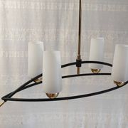 Modernist chandelier by Gaston Fossati for Les Ateliers d'art d'Uzes - 1950s