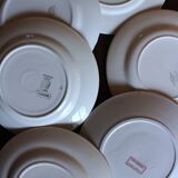 6 mismatched flat plates Fontanges Marsac Longwy Digoin