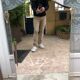 Contemporary bevelled mirror 106 x 75 cm
