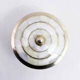 Vintage box in brass and mother-of-pearl