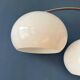 Space Age Dijkstra double arc white mushroom floor lamp