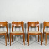Niels Koefoed for Hornslet, 4 chairs / dining chairs, model '177', teak, 1960s, Denmark.