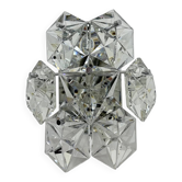 Mid-century crystal sconce by Kinkeldey, Germany, 1970s
