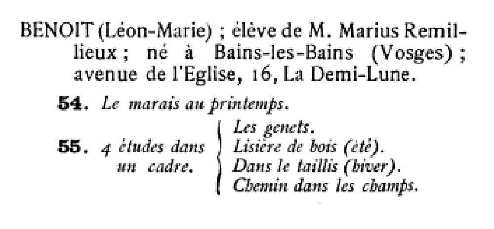 Léon Benoît, Le Marais au Printemps (1895)