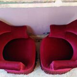 Pair of toadstool armchairs, 1950s