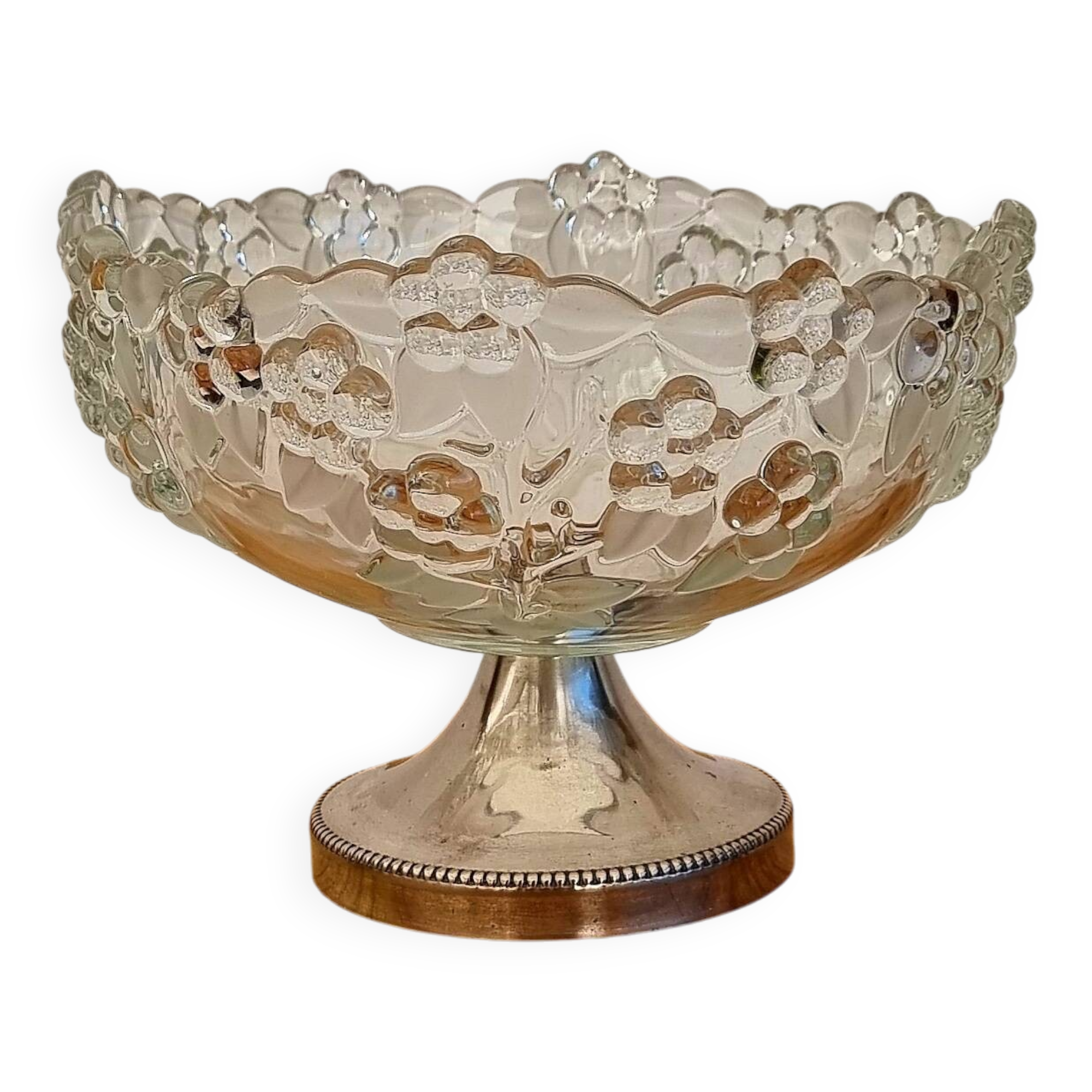 Vintage glass fruit bowl