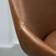 Mid-century Brown Leatherette Swivel Chair from Stol