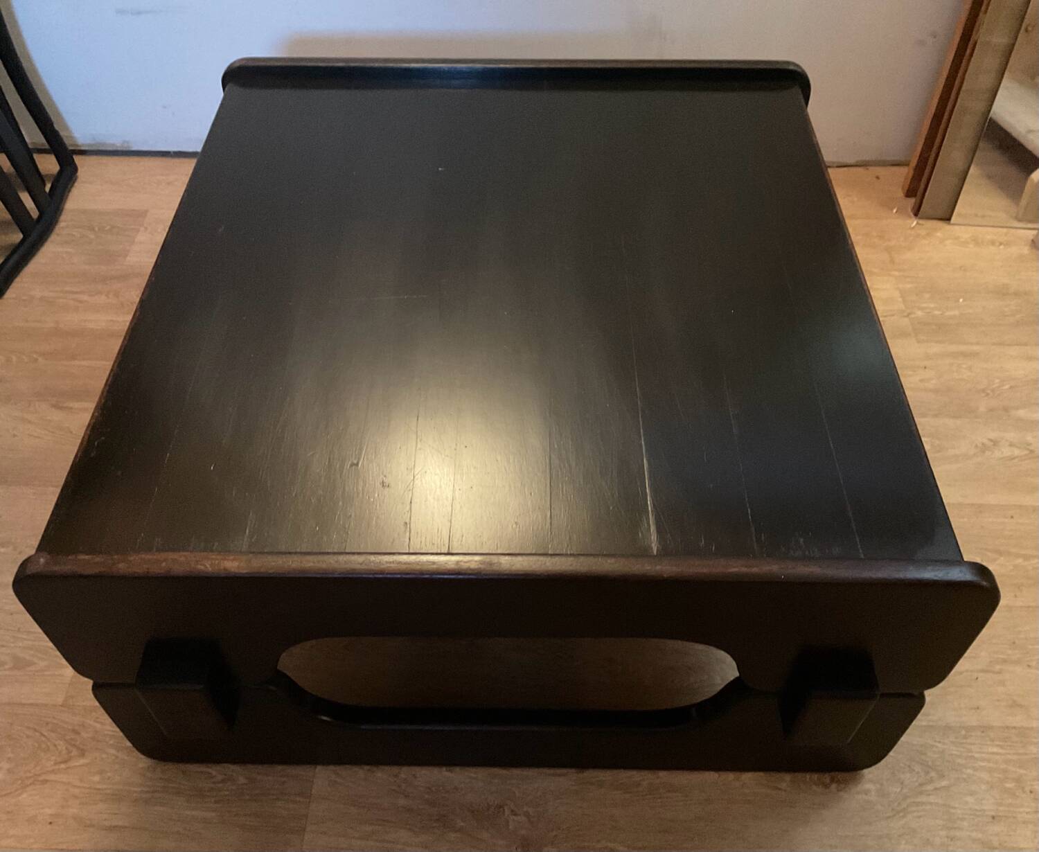 Scandinavian coffee table in brown wood from the 60s and 70s