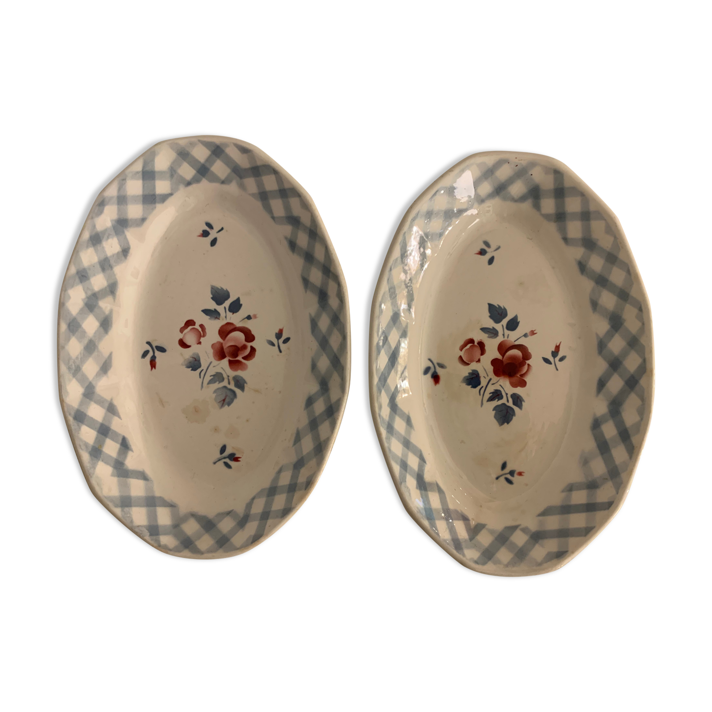 Pair of raviers Digoin Sarreguemines model Bastia