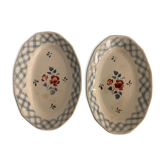 Pair of raviers Digoin Sarreguemines model Bastia