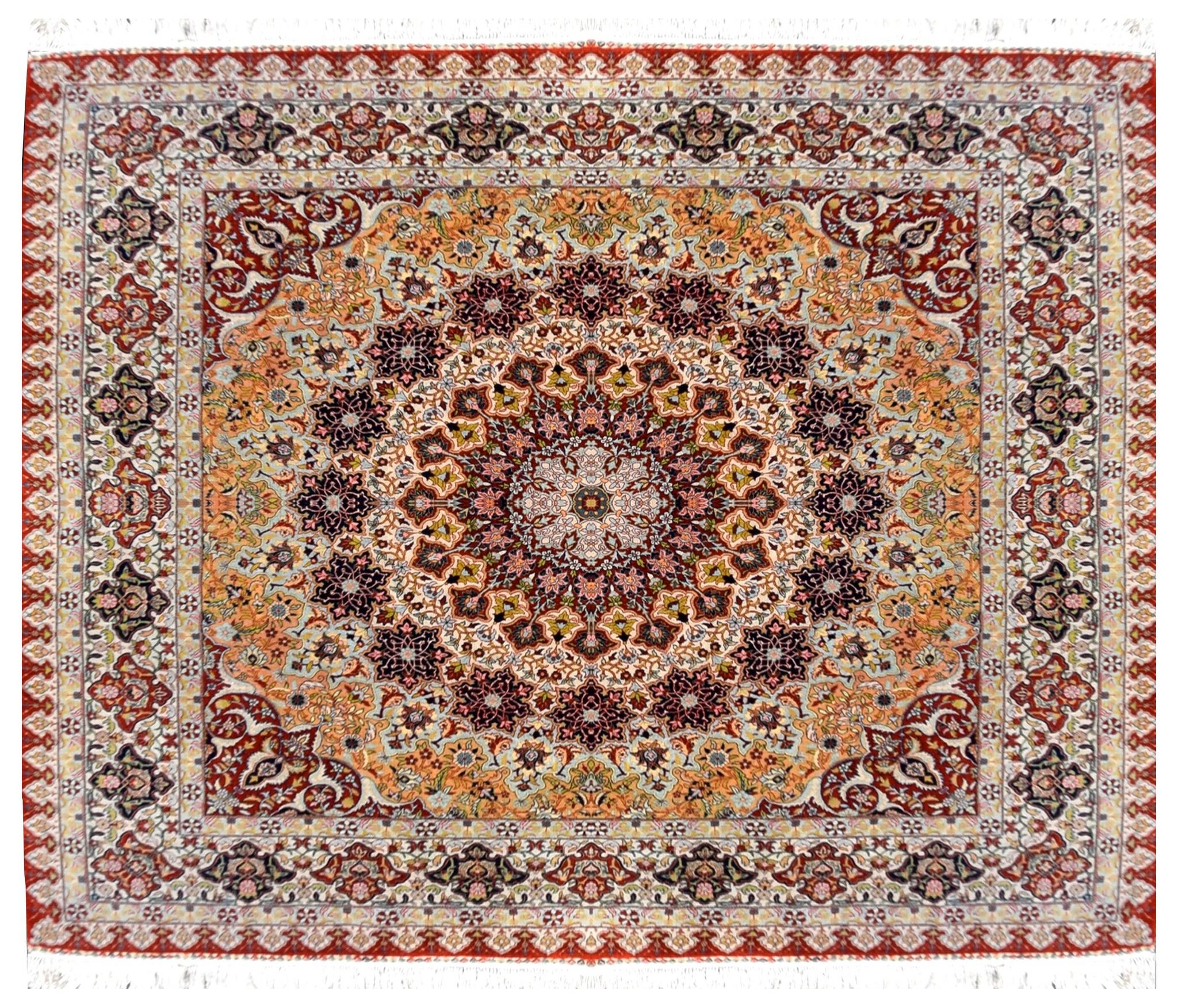 Egyptian Oriental Rug: 2.00 x 2.00 Meters - Pure Silk - Handmade