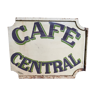 Painted sheet metal sign "Café central"