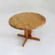 Vintage Danish round extendable dining table pine wood 1960s