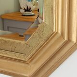 Octagonal gilded wooden mirror