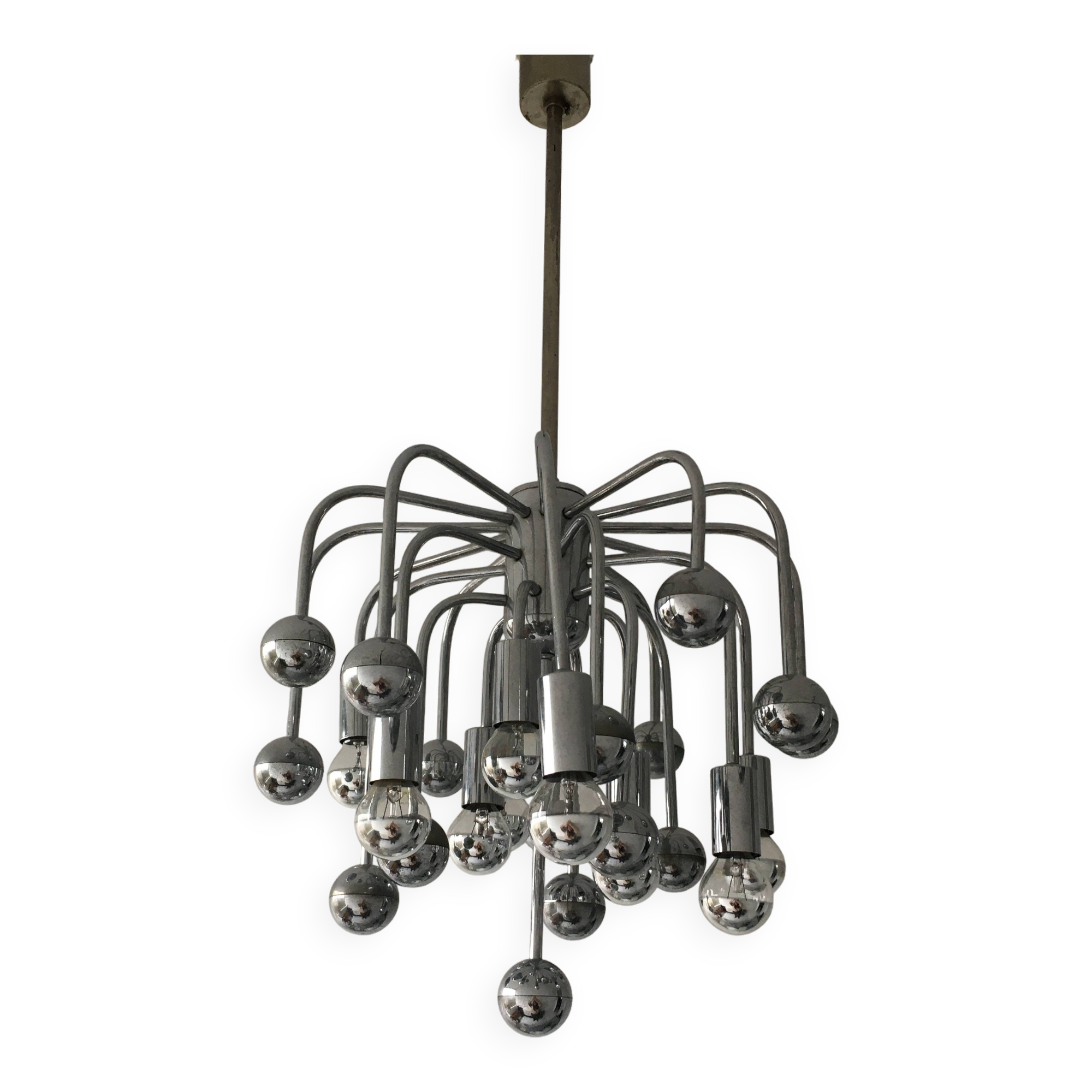 Space age sixties design sputnik hanging lamp, 1960’s